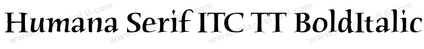 Humana Serif ITC TT BoldItalic字体转换